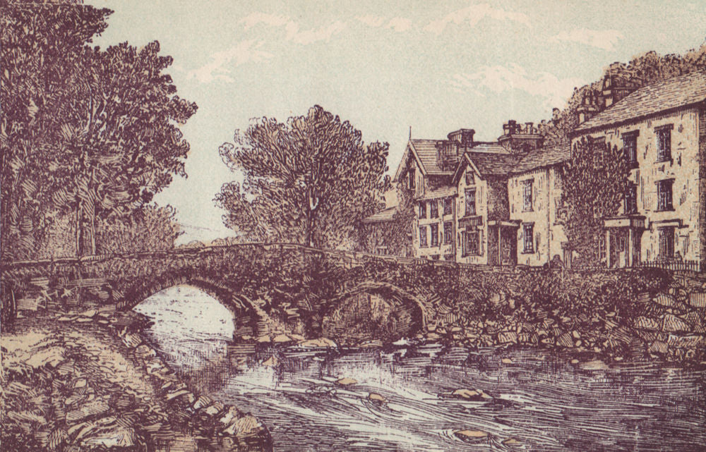BEDDGELERT. Snowdonia, North Wales. WARD LOCK 1893 old antique print picture